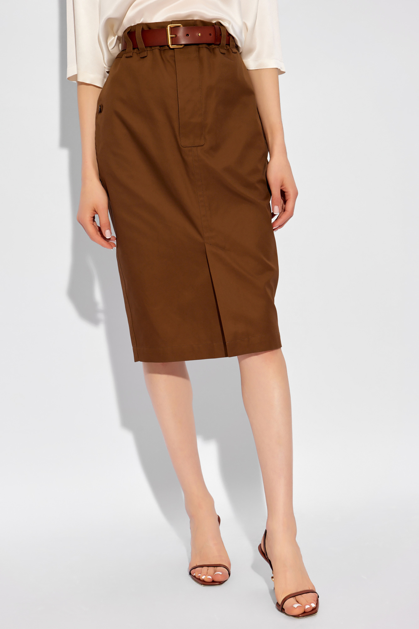 スカート Saint Laurent SS24 SKIRT (769270.Y3F58 2265 MARRON) saint-laurent2265-marron.jpg